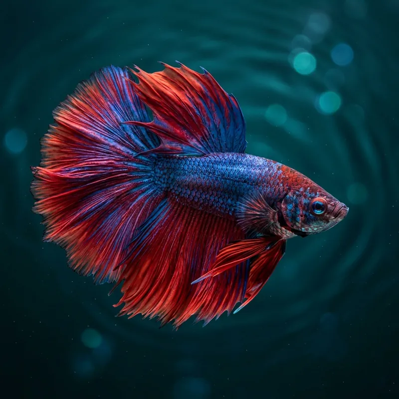 Betta and color fish
